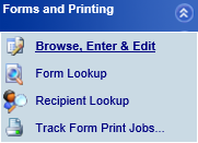 Forms & Printing Menu